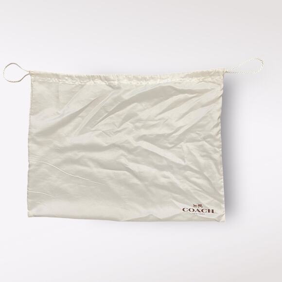 Coach Dust‎ Bag Protective Sateen Brown Logo Drawstring - Picture 1 of 5